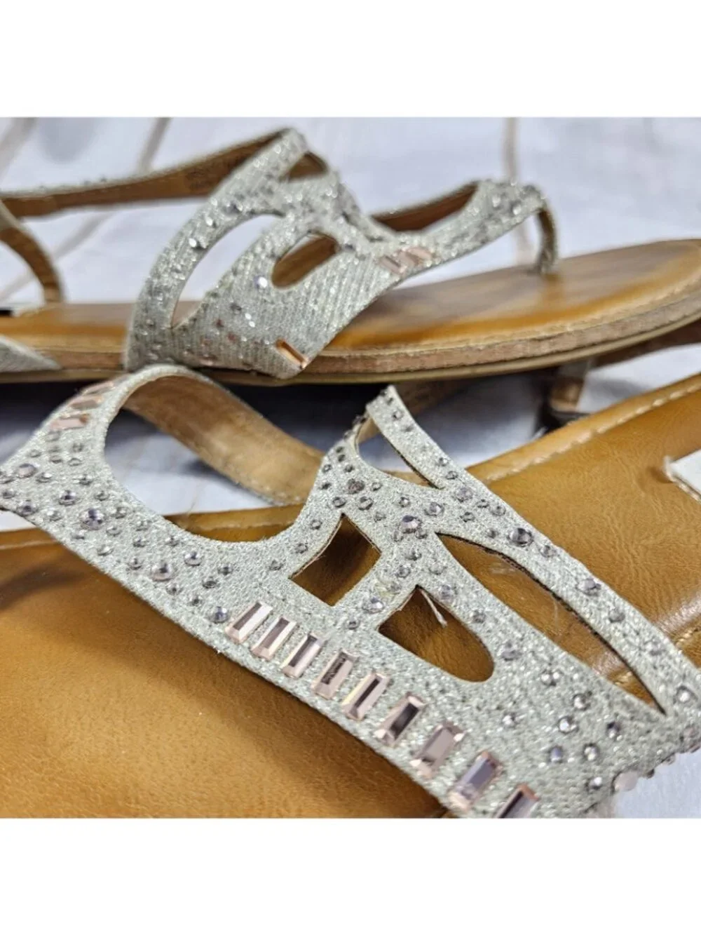 Girls Sandals Size 6.5 Not Rated Brentwood Youth Big Kid Sparkle Party Formal